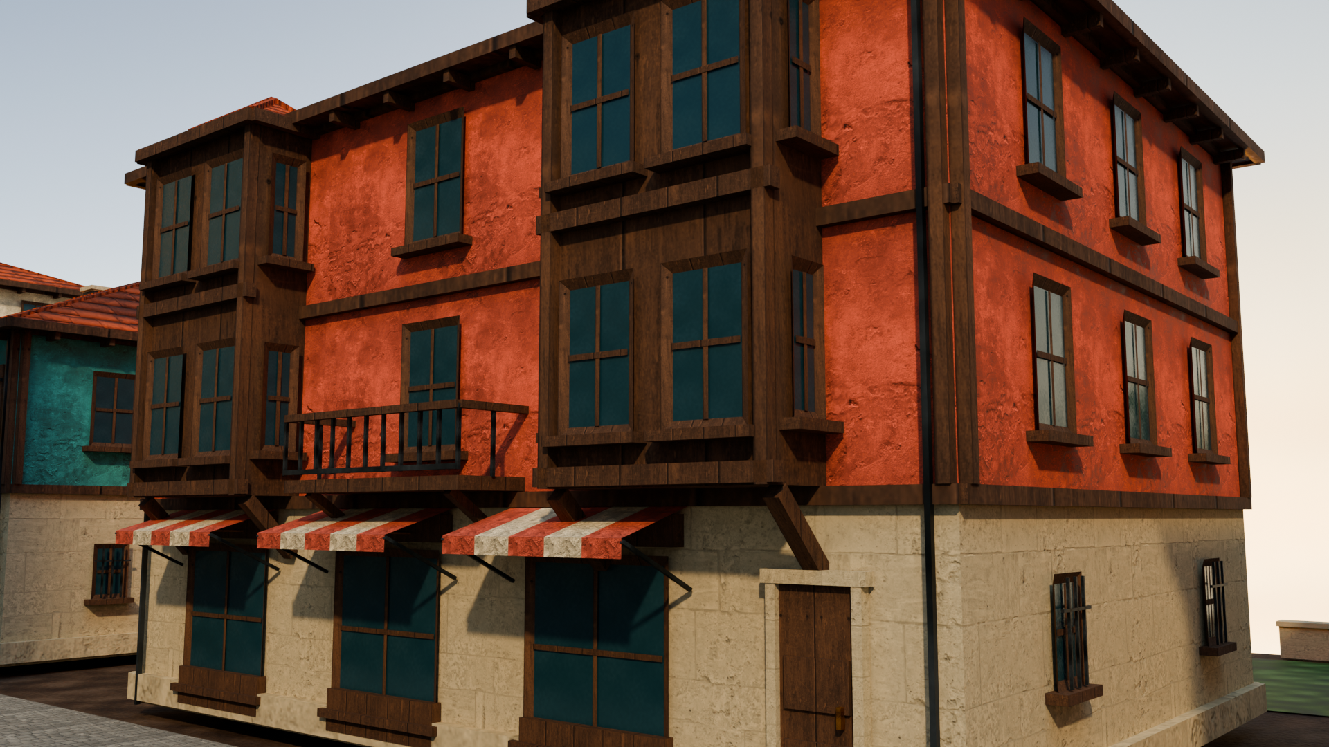 Ottoman house bay windows and shop details